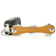 KeySmart Key Holder Leather (Up to 10 Keys) Tan, Strong aluminium construction