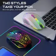 T34 Dual Wireless Mouse 1600DPI RGB Backlit Rechargeable Gaming Mouse for laptop