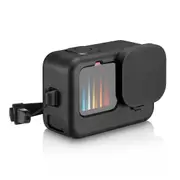 Silicone Protective Case with Wrist Strap and Lens Cover for Gopro Hero12