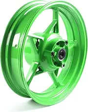 Green Rear Wheel Rim Compatible with Kawasaki Z650 Ninja 650 2017-2024, Z900 ABS include 2017-2024, Z900 SE 2022-2023, Bearing included, Motorcycle Replacement Accessories Parts