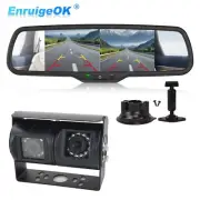 Dual Head Rear Reversing Camera for Truck Bus RV 6.86" Dual Split Screen Monitor