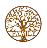 Laser Cut Round Family Tree Of Life Wall Art 50x50cm