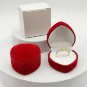 1-3x Heart Jewelry Ring Earring Packaging Boxes Velvet Gift Box Wedding Proposal
