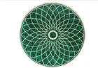 18" Round Marble Side Table Top Malachite Stone Coffee Table Home Interior Decor