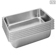 SOGA 6X Gastronorm GN Pan Full Size 1/1 GN Pan 15cm Deep Stainless Steel Tray