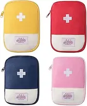 4Pcs Small Empty Travel Mini First Aid Pouch, Portable Outdoor First Aid Medical Rescue Bag Multi-Function Emergency Medicine Storage Organizer Bag Health and Household Supplies, First Aid Kits