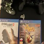 PS4全套⠀二手 保存良好⠀主機⠀遊戲光碟遊戲搖桿兩入