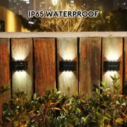 Outdoor Solar Up&Down LED Wall Light Path Garden Patio Pathway Stairs Fence Lamp