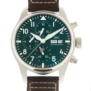 IWC Pilot's Watch Chronograph Stainless Steel Green Dial IW388103