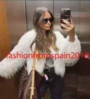 ZARA NEW WOMAN JACKET WITH METALLIC FRINGING WHITE XS-XL 8551/965