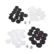 Black White Backgammon Checkers Pieces Checkers Staunton Chesses