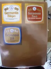 ORIGINAL GERMANIA SIEG-RHEIN 3 X DIFFERENT WEST GERMAN BEER LABELS