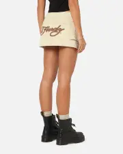 [ED HARDY] Ed Hardy Women's Cargo Mini Skirt Stone - Size L L Stone