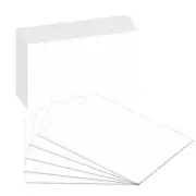 Blank White Index Flash Note Cards, 80lb Cover Stock, 6 x 9, 100 Per Pack