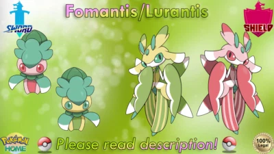 ⚔️Shiny Non-shiny Fomantis Lurantis 6IV️Pokémon Sword Shield HOME (Legal)