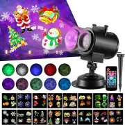 LED Christmas Projector Lights,2-In-1 Ocean Wave Projector,16 Slides 10 Colors,R
