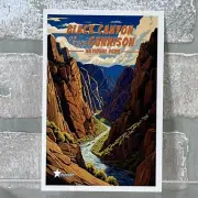 Black Canyon of the Gunnison National Park Art Postcard Montrose, CO Unposted