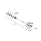 304 Stainless Steel Egg Whisk Semi Automatic Egg Beater Manual Hand Mixer Se JFD