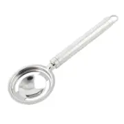 Household Egg Yolk White Separator Divider Sieve Tool Holder Silver Tone