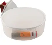 SMARTLINK 6pcs x 4L Round Cake Storage Container Dia27.5x8.6cm Airtight Stackable Keep Fresh with Snap Lid