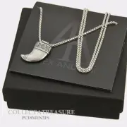 Authentic Alex and Ani Men's Tigers Claw.925 Sterling Silver Expandable Necklace