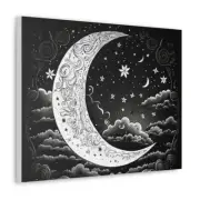 Mesmerizing Lunar Landscape Canvas Print - Bring the Night Sky Indoors