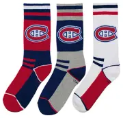 Outerstuff NHL Youth (59-12Y) Montreal Canadians 3-Pack Socks