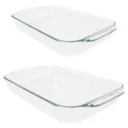 Pyrex Basics Oblong Baking Dish Bundle - 233 3qt and 234 4qt (3.79L)