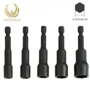 1/4" Hex Magnetic Nut Driver Set Metric & Imperial Socket Drill Bit Adaptor