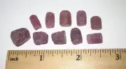 10 QUALITY NATURAL 0.3"- 0.4" RUBY CRYSTAL MINERALS FROM MADAGASCAR 15.2grams *3