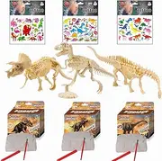 AKINGSHOP Dinosaur Excavation Kits for Kids,Dino Dig Kits,Dinosaur Fossil Excavation Kits for Kids,Children's Popular Science Education Toys - Dinosaur DIY Toys Three-piece suit