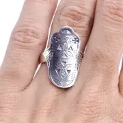 Ring Hamsa Vintage 925 Silver Moroccan And Handmade Filigree Size US 7.5