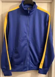 NWT Blue Yellow Bleecker & Mercer Track Suit Full Zip Jacket & Pants Men’s SZ XL