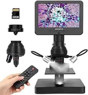 [Andonstar] AD246S-P HDMI Digital Microscope with 7'' Screen, 4000x 3 Lens 2160P UHD Video Record, Coin Microscope for Error Coins, Biological Microscope Kit for Adults and Kids, Prepred Slides