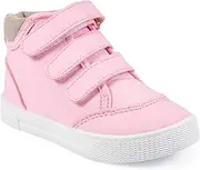 [Folltoshe] Toddler Boys Girls High Top Hook and Loop Sneaker Little Kids Casual Canvas Walking Running Shoes