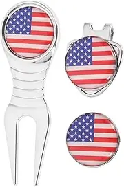 JOINPAYA 1Set Durable Golf Divot Tool with Decorative Ball Marker Portable Golfing Accessory for Easy Course Maintenance and Precise Marking