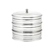 VJR Stainless Steel Communion Tray Set with Cover - Pack 3 Holds 120 Food-Gra...