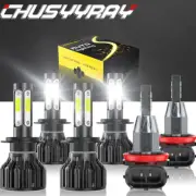 For Smart Fortwo 2008 - 2015 6x H7 H7 H11 LED Headlight Fog Light Bulbs Kit