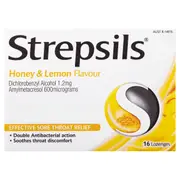 [Strepsils & Strepfen] Strepsils Sore Throat Relief Honey & Lemon 16 Lozenges