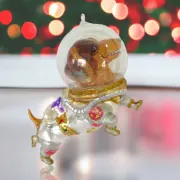 Dachshund In Space Suit Ornaments Set Of 2 Christmas Decor *SHIPS WITHIN 10