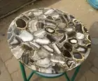 15" Wild Agate Stone Coffee Center Table Handmade Countertop Antique Home Decor