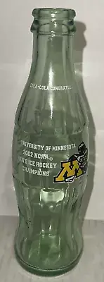 2002 Minnesota Gophers Hockey National Championship Coca-Cola Coke Empty Bottle