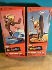 Weird-Ohs 1994 Testors NEW Hot Dogger Hangin' Ten & Beach Bunny Catching’ Rays