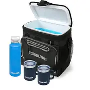 myCOOLMAN 16 Can Zipperless Hardbody Cooler with Stainless Steel 591ml Bottle & 2 x 41