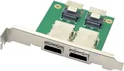 Cablecc Dual Ports Mini SAS SFF-8088 to SAS 36Pin SFF-8087 PCBA Female Adapter with PCI Bracket