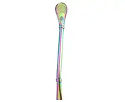 Stainless Steel Straw Spoon Coffee Stirring Tea Filter Infuser Bar Accessories-Multicolor