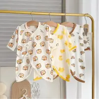 在飛比找ETMall東森購物網優惠-嬰兒衣服女寶寶蝴蝶衣爬服新生兒夏季長袖哈衣男童0-2歲薄款外