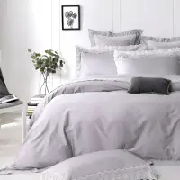 在飛比找momo購物網優惠-【Cozy inn】荷斯緹雅 300織精梳棉四件式被套床包組