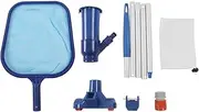 TOOLSGO Pool Vacuum Head Skimmer Net Set Skimming Mesh with Removable Pole Swimming Pool Cleaner Supply for Above Ground Pools Ponds Spas Hot Tubs
