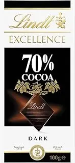 LINDT & SPRUNGLI Excellence 70% Cocoa Dark Chocolate Block 100g